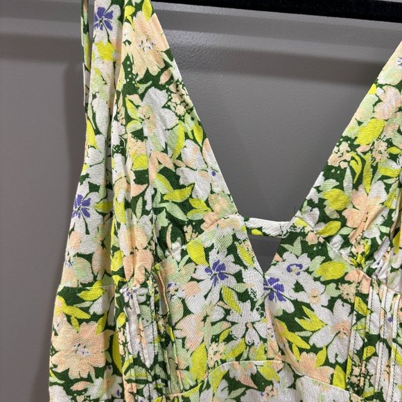 Urban Outfitters Floral Midi Dress - Green and White - Picture 5 of 10